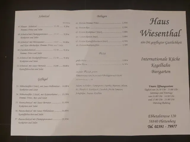 BookNoFees: Restaurant – Haus Wiesenthal – Plettenberg – Huis Wiesenthal, foto 2
